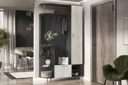 Прихожая Лика 2 1 2 Крафт Графит фото