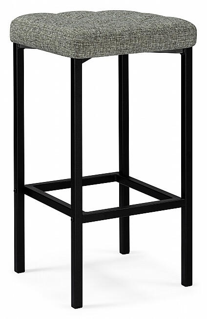 Барный стул Лофт рогожка графит / черный матовый фото