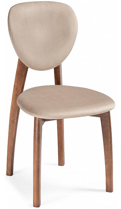 Стул деревянный Вакимо ткань tenerife beige / миланский орех фото