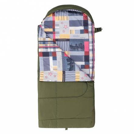 Спальный мешок Nisus TRAVEL Wide Plus 300 (220х106) Hollowfiber зелёный (N-SB-H300-220x106) фото