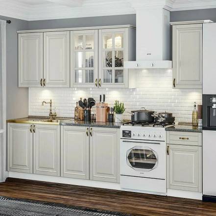 Кухня Престиж 2 0 900 490 Компоновка 3 Браш Лайт Грей Кастилло photo Кухня Престиж 2 0 900 490 Компоновка 3 Браш Лайт Грей Кастилло фото