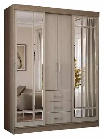 Шкаф-купе 1700x574x2200 Маэстро Ясень шимо светлый зеркало, ЛДСП фото