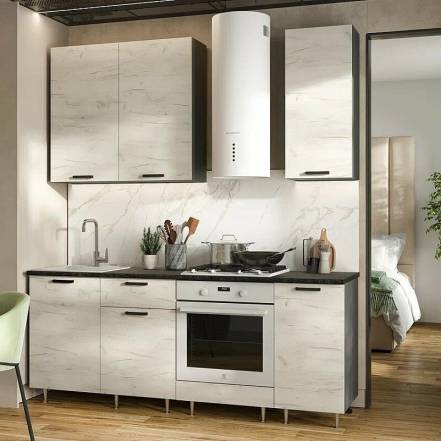 Кухня Рио New 2 0 900 490 Компановка 2 Крафт Графит Кастилло фото