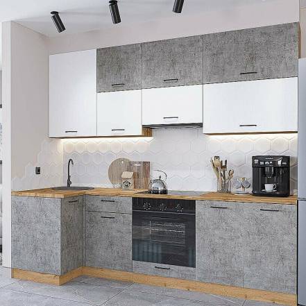 Кухня Флэт 04 In 2S Temple Stone 2S 2340 1000 2500 600 фото