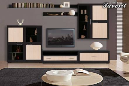 Стенка Розалия 1 Шxгxв 3000 400 1800 Мегамебель фото