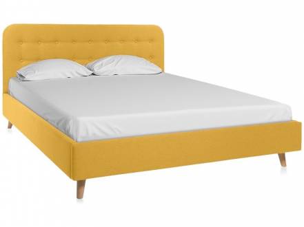 Кровать Динс 140 Velvet Yellow фото