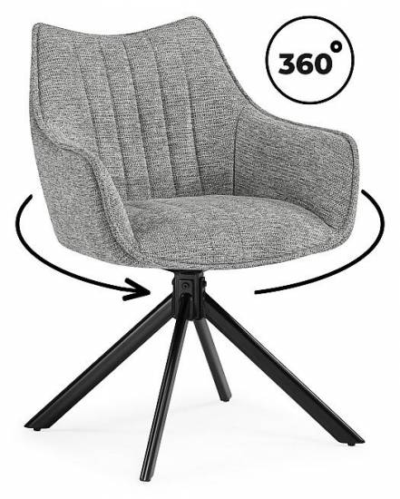 Стул на металлокаркасе Denever gray / black фото