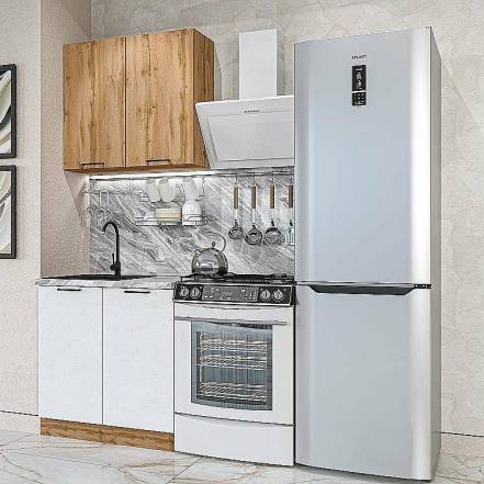 Кухня Флэт 03 Wotan Oak 2S In 2S 2140 800 600 фото