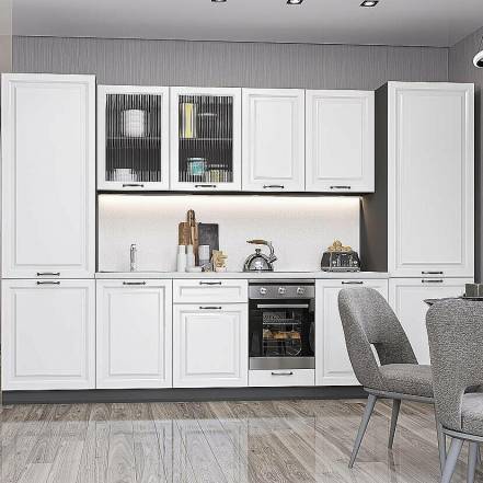 Кухня Ницца Royal 01 Blanco Graphite 2140 3150 600 фото