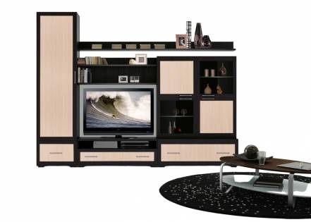 Стенка Розалия 3 Шxгxв 2500 400 2180 Мегамебель фото