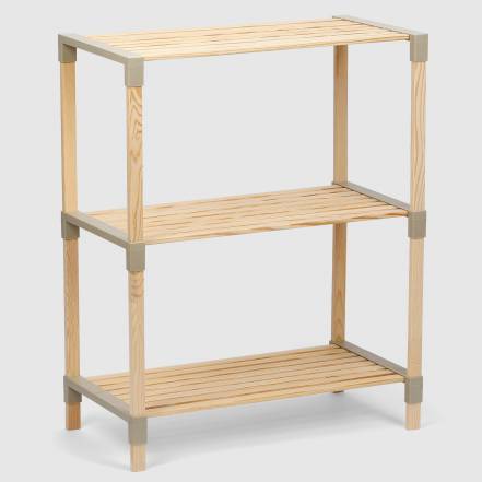 Стеллаж для хранения Fixwood Fix-2006-3 бежевый 61х34х81 см фото