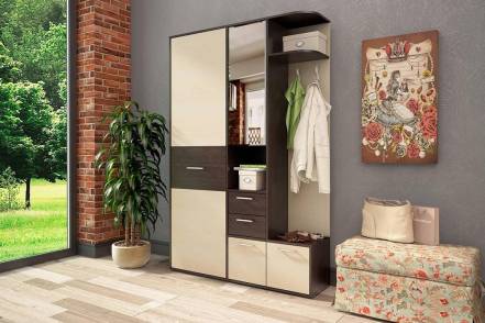 Прихожая Диана СТЛ.279.01 Венге/Дуб молочный photo Прихожая Диана СТЛ.279.01 Венге/Дуб молочный фото