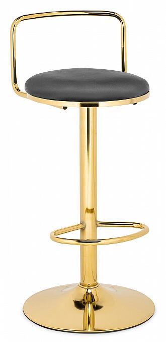 Барный стул Lusia dark gray  / gold фото