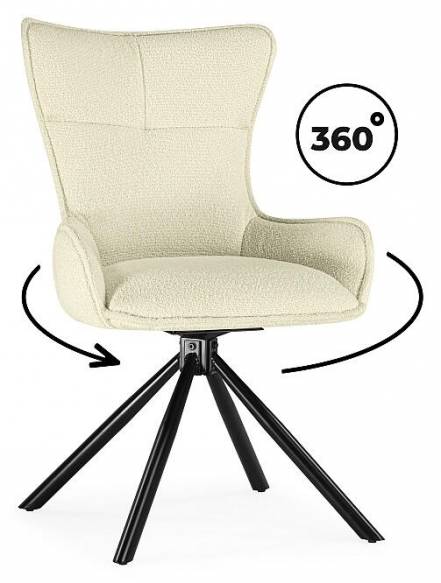 Стул на металлокаркасе Chicago cream / black photo Стул на металлокаркасе Chicago cream / black фото