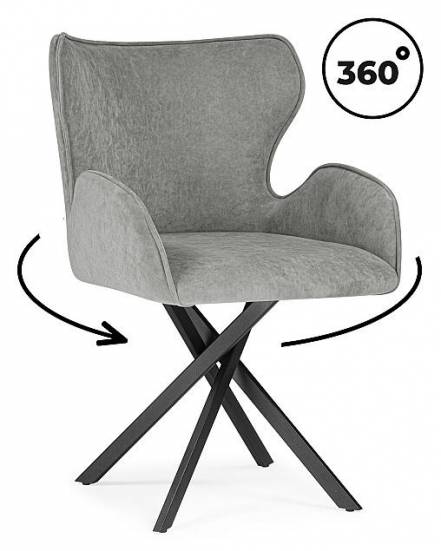 Стул на металлокаркасе Карлайл антрацитовый brendy stone 28 / черный фото