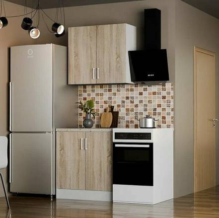 Кухонный гарнитур Уют 80 Дуб сонома/Дуб сонома/Белый фото