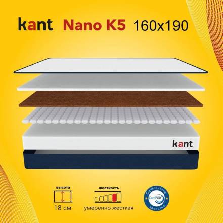 Матрас Анатомический Кровать Kant Nano K5 фото