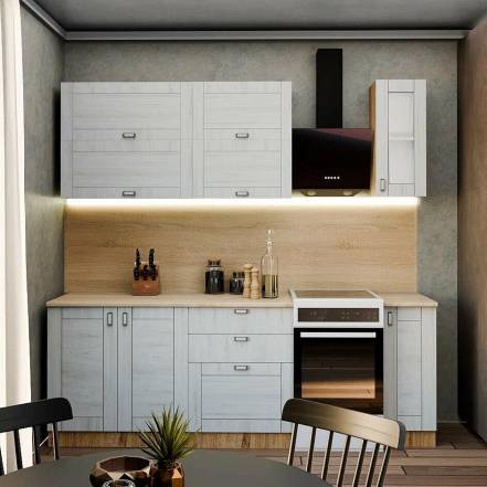 Кухня Лофт Nordic Oak 2130 1700 600 Вариант 10 фото