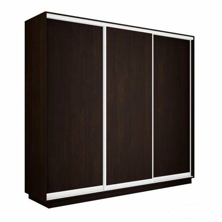 Шкаф Экспресс 2 3-х дверный Трио ЛДСП (Белый профиль) Венге 1800x2200x450 фото