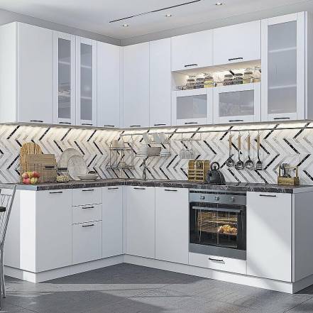 Кухня Флэт Плюс 02 In 2S 2340 1700 2400 600 фото