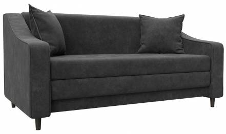 Диван прямой Лига-071 Велюр BRUT 16 темно-серый фото