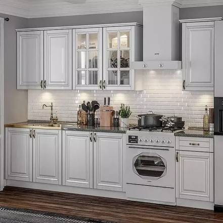 Кухня Престиж 2 0 900 Компоновка 3 Жемчуг Кастилло фото