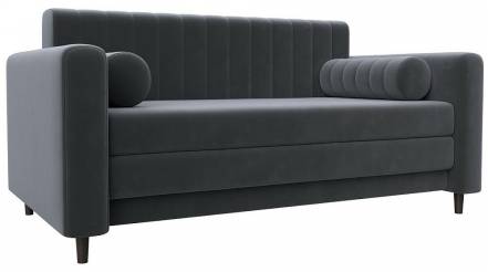 Диван прямой Лига-070 Велюр SEVEN 17 серый фото