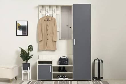 Прихожая Визит Графит Крафт фото