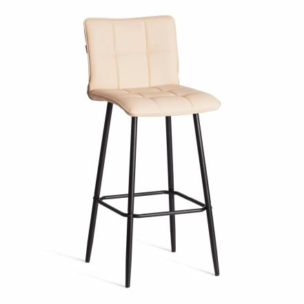 Барный стул TC Bari/Бари экокожа , бежевый, 45х56х110 см фото