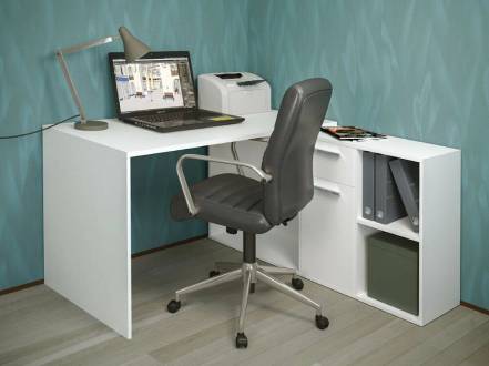 Лайт Стол письменный 03.245 F Белый PE шагрень фото