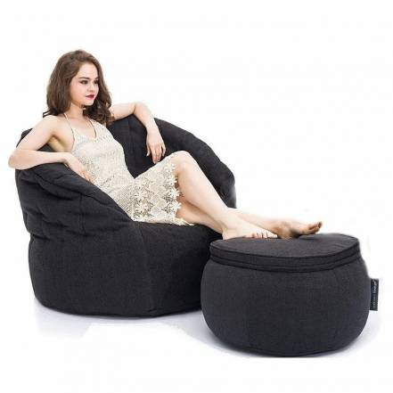 Кресло Оттоманкой Ambient Lounge Butterfly Chaise Black Sapphire фото