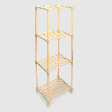 Стеллаж для хранения Fixwood Fix-2053-4 бежевый 38х30х116 см фото