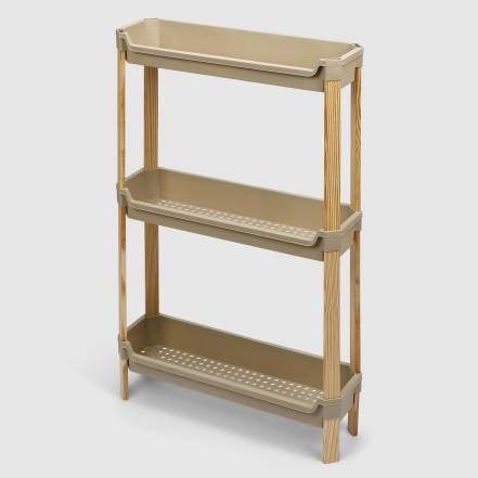 Этажерка для хранения Fixwood Fix-2064-3 узкая бежевая фото