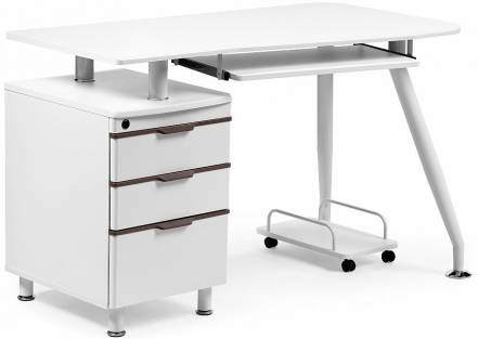 Компьютерный стол Erida white фото