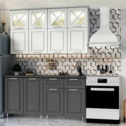 Кухня Констанция 1 6 900 490 Компоновка 4 Графит New Кастилло photo Кухня Констанция 1 6 900 490 Компоновка 4 Графит New Кастилло фото