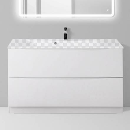 Тумба Belbagno Marino 1000 2C Pia Bl P Bianco Lucido фото