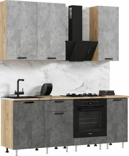 Кухня Рио New 2 0 900 490 Компановка 2 Крафт фото