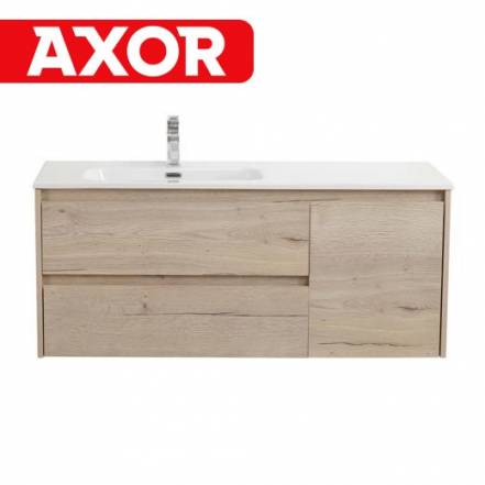 Тумба Belbagno Kraft 120 Kraft 1200 2C 1A So Rgb L Rovere Galifax Bianco фото