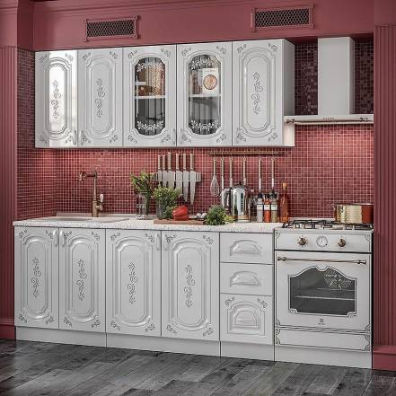 Кухня Лиза-2 1,8м (490) (Ольха матовая, Белый (Антарес)) фото