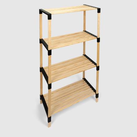 Стеллаж для хранения Fixwood Fix-2006-4 чёрный 61х34х116 см фото