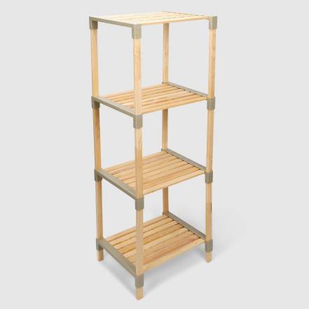 Стеллаж для хранения Fixwood Fix-2013-4 бежевый 41х34х116 см фото
