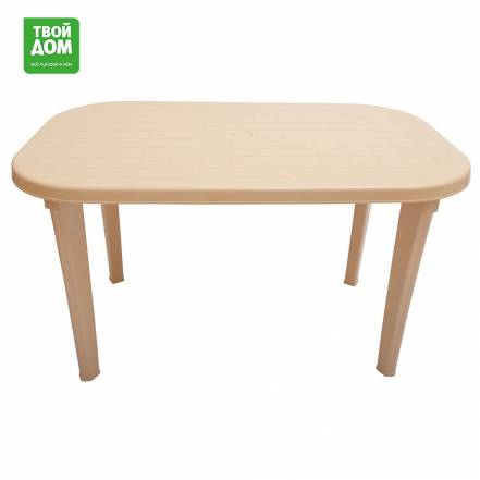 Стол Элластик пласт Элластик овальный бежевый 136х82х74 см фото