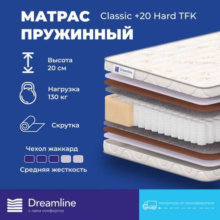 Матрас Dreamline Classic 20 Hard Tfk фото