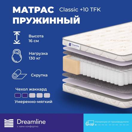 Матрас Dreamline Classic 10 Tfk фото