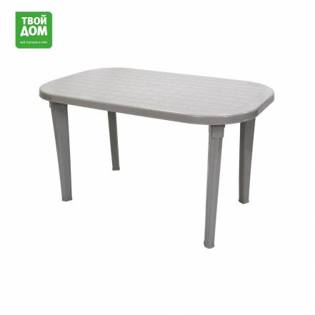 Стол Элластик пласт Элластик овальный серый 136х82х74 см photo Стол Элластик пласт Элластик овальный серый 136х82х74 см фото