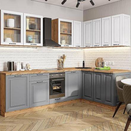 Кухня Ницца Royal 02 Blanco Magnum 2140 2550 1600 600 фото