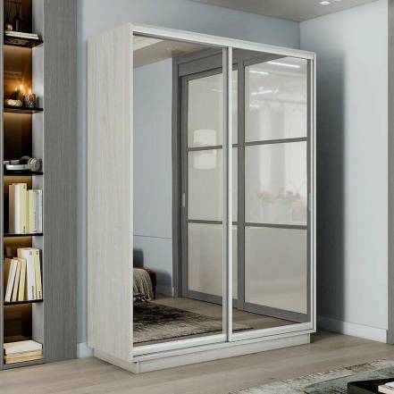 Шкаф-купе 1800x600x2400 Экспресс 2 Ясень Анкор светлый зеркало фото