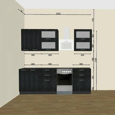 Кухня Валерия Graphite 2130 1800 600 photo Кухня Валерия Graphite 2130 1800 600 фото