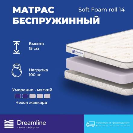 Матрас Dreamline Soft Foam Roll 14 фото