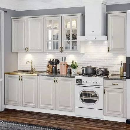 Кухня Престиж 2 0 900 Компоновка 3 Браш Лайт Грей Кастилло фото